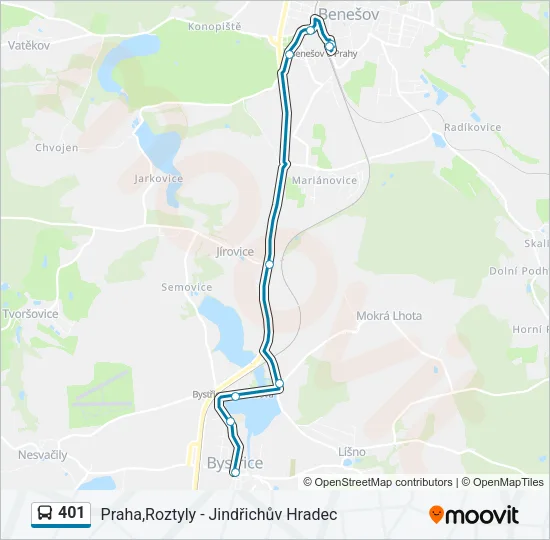 401 Bus Line Map