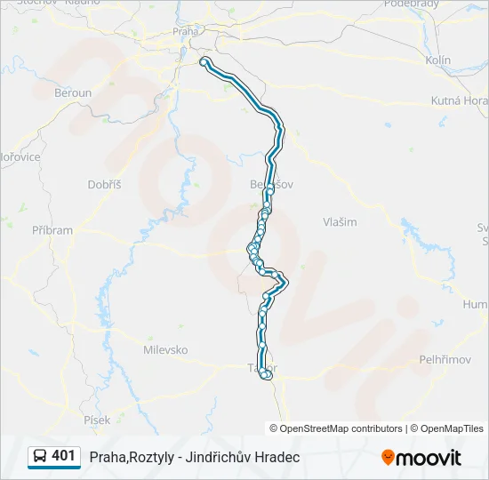 401 Bus Line Map