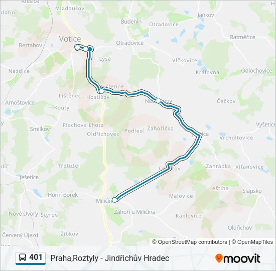 401 Bus Line Map