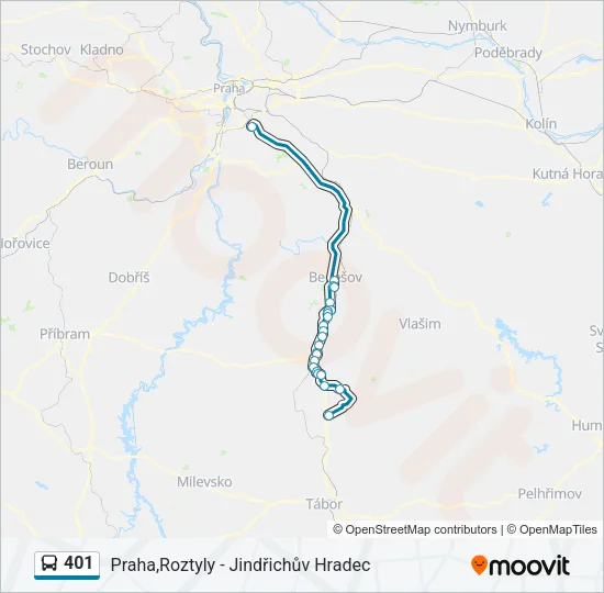 401 Bus Line Map