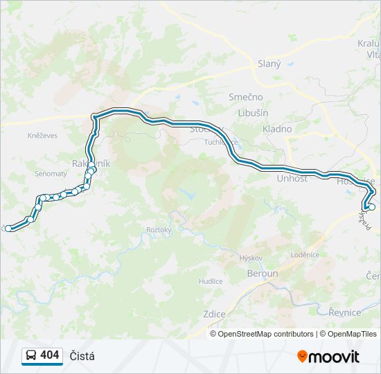 Автобус 404: карта маршрута