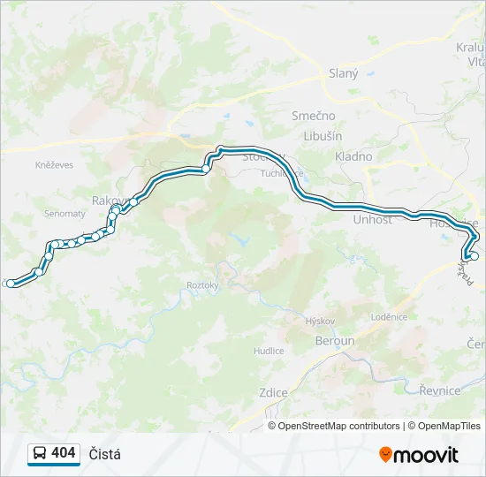 404 Bus Line Map