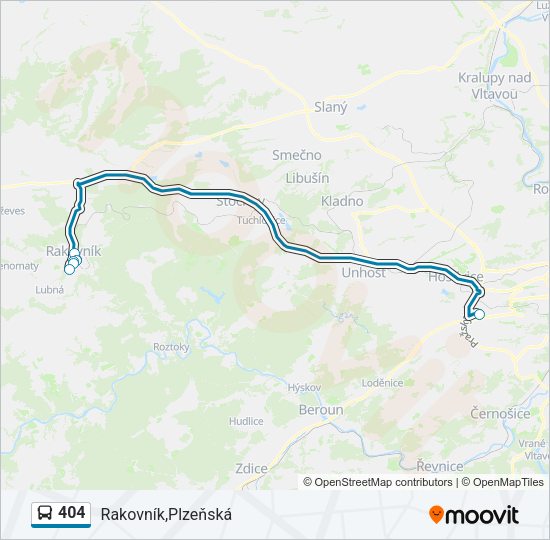 Автобус 404: карта маршрута