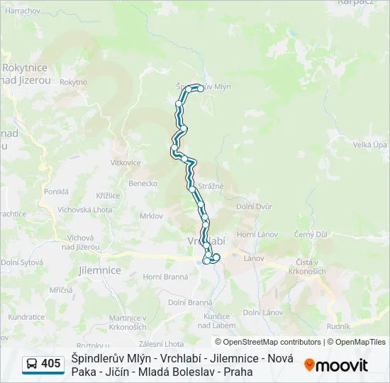 405 Bus Line Map
