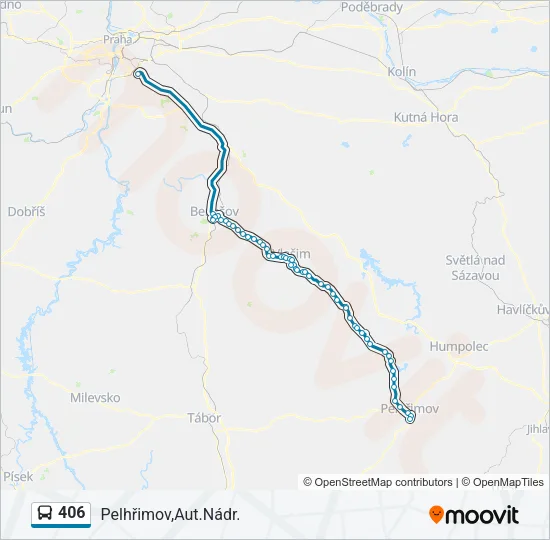 406 Bus Line Map