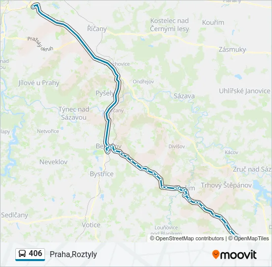 406 Bus Line Map
