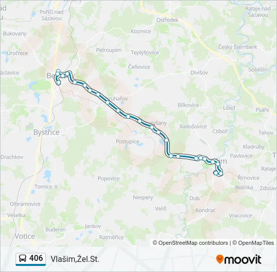 406 Bus Line Map