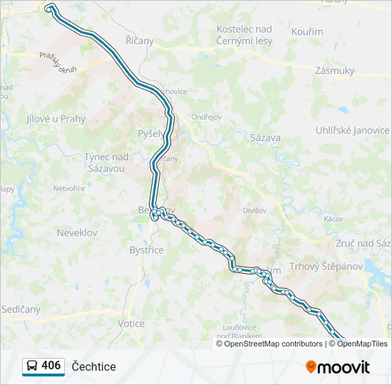 406 Bus Line Map