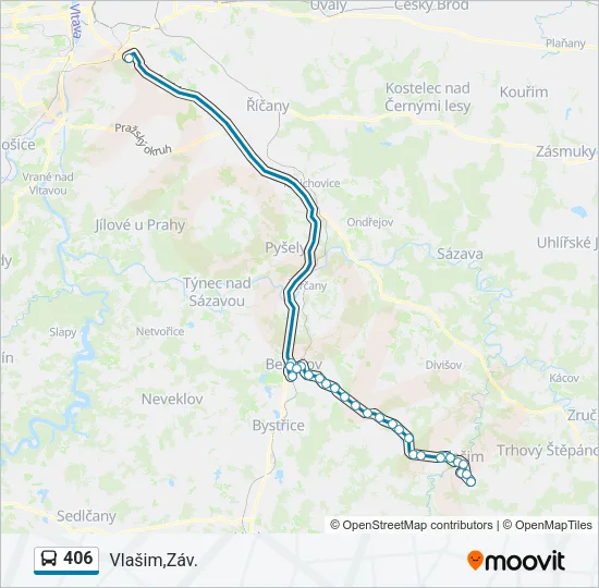 406 Bus Line Map