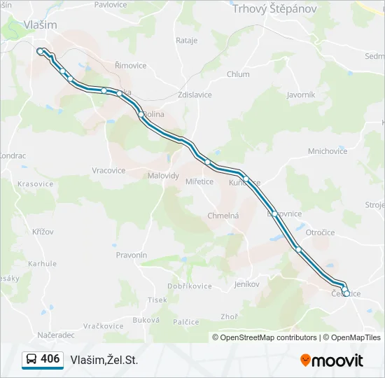 406 Bus Line Map