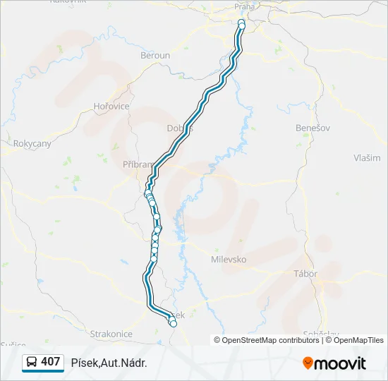 407 Bus Line Map