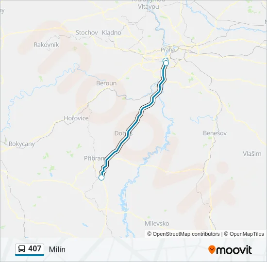 407 Bus Line Map