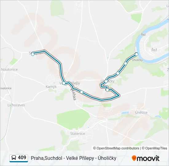 409 Bus Line Map