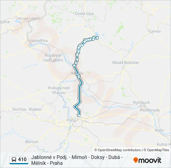 410 Bus Line Map
