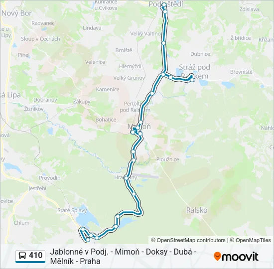 410 Bus Line Map