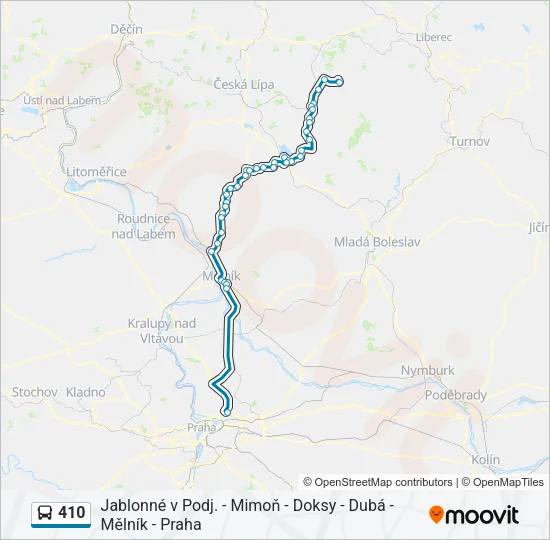 410 Bus Line Map
