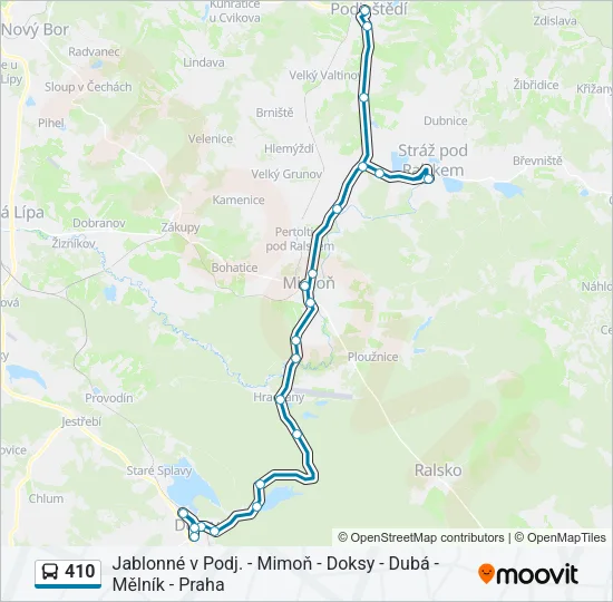 410 Bus Line Map
