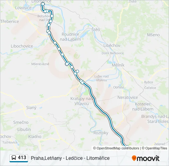 413 Bus Line Map