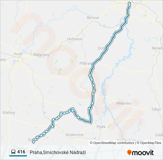 416 Bus Line Map