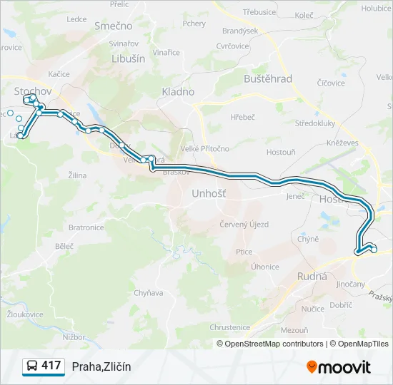 417 Bus Line Map