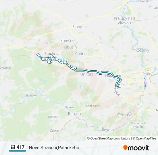 417 Bus Line Map