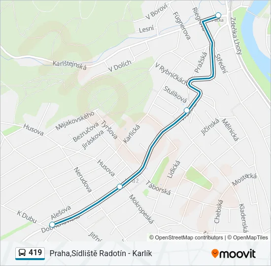 419 Bus Line Map