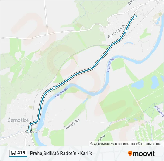 419 Bus Line Map