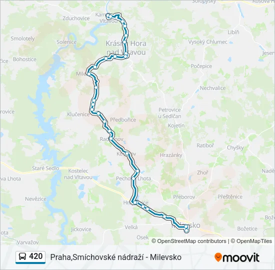Автобус 420: карта маршрута