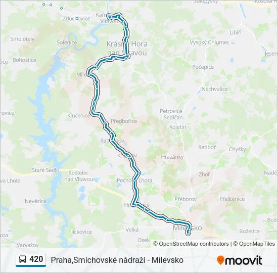 Автобус 420: карта маршрута