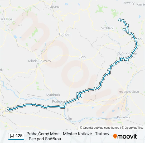 425 Bus Line Map