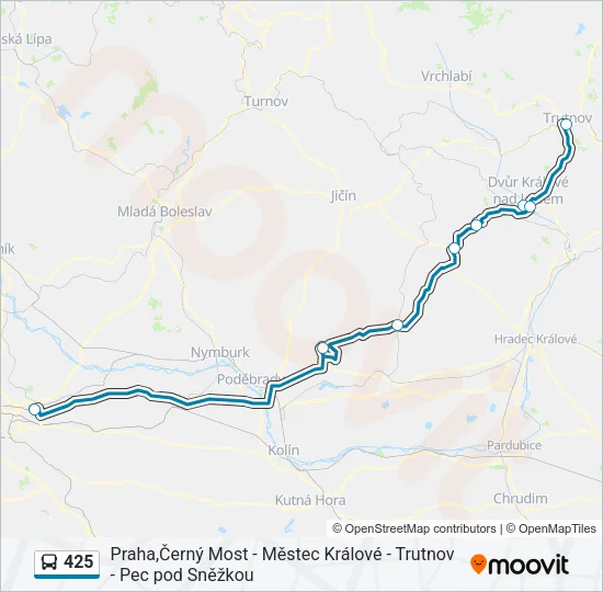 425 autobus Mapa linky