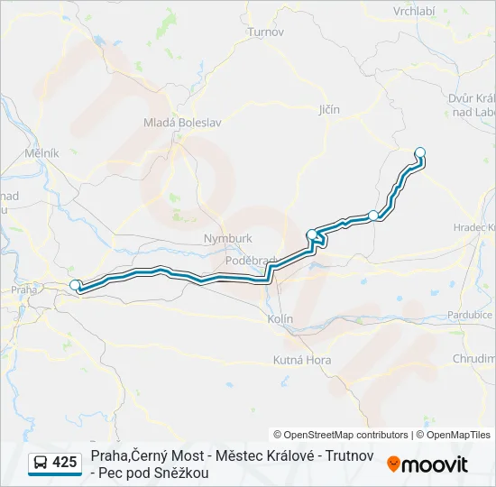 425 Bus Line Map