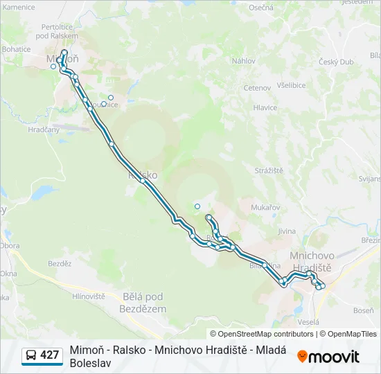 427 Bus Line Map