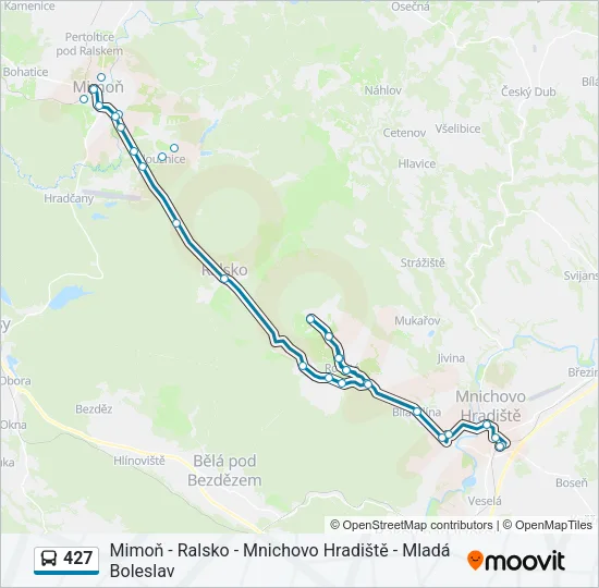 427 Bus Line Map