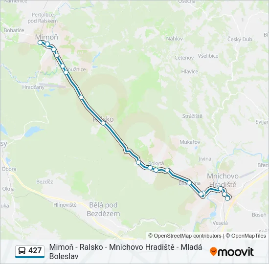 427 Bus Line Map