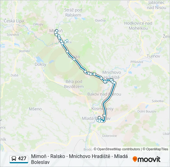 427 Bus Line Map