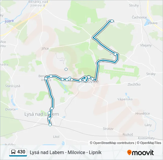 430 Bus Line Map