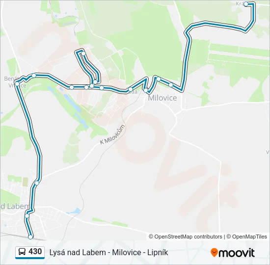 430 Bus Line Map