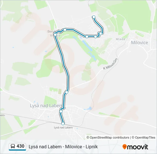 430 Bus Line Map