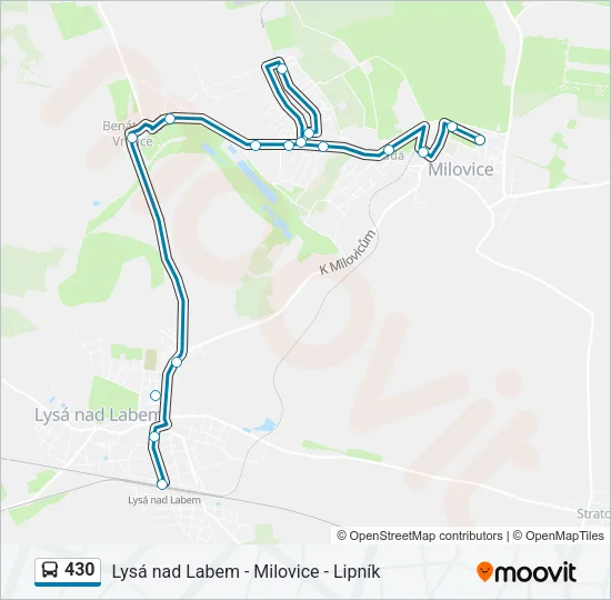 430 Bus Line Map