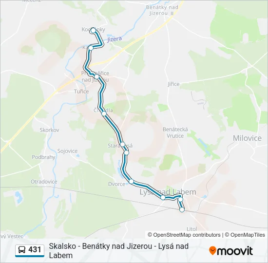 431 Bus Line Map