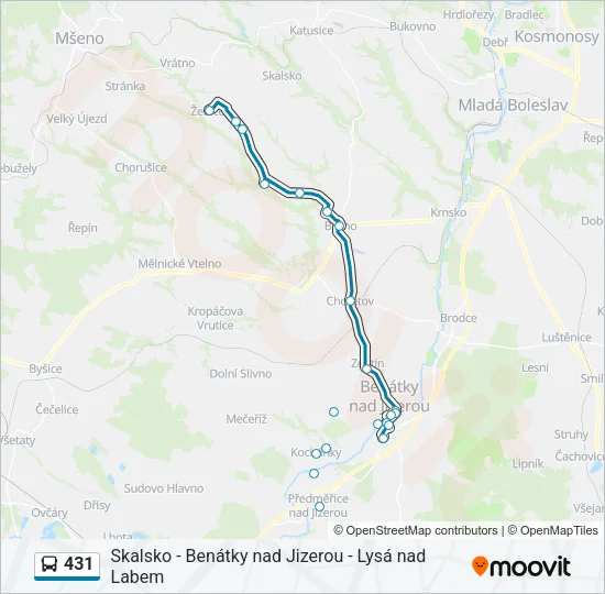 431 Bus Line Map