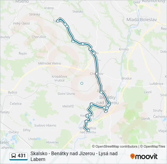 431 Bus Line Map