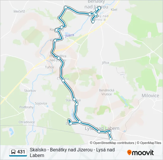 431 Bus Line Map
