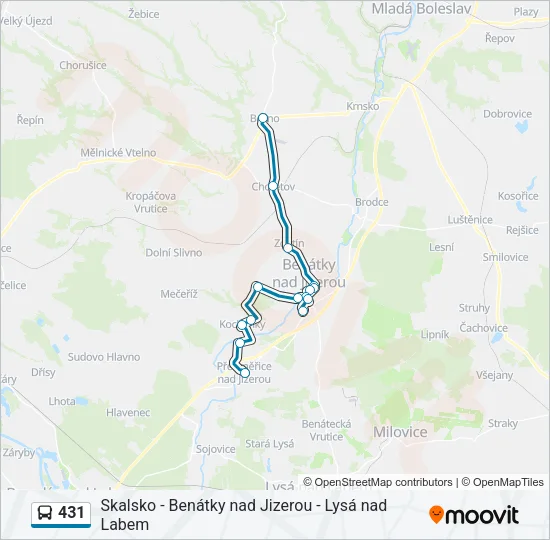 431 Bus Line Map