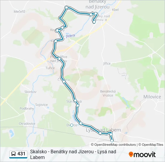 431 Bus Line Map