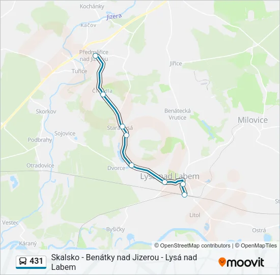 431 Bus Line Map