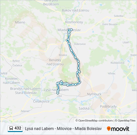 Автобус 432: карта маршрута