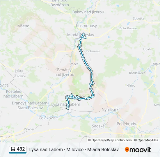 Автобус 432: карта маршрута