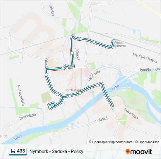 433 Bus Line Map